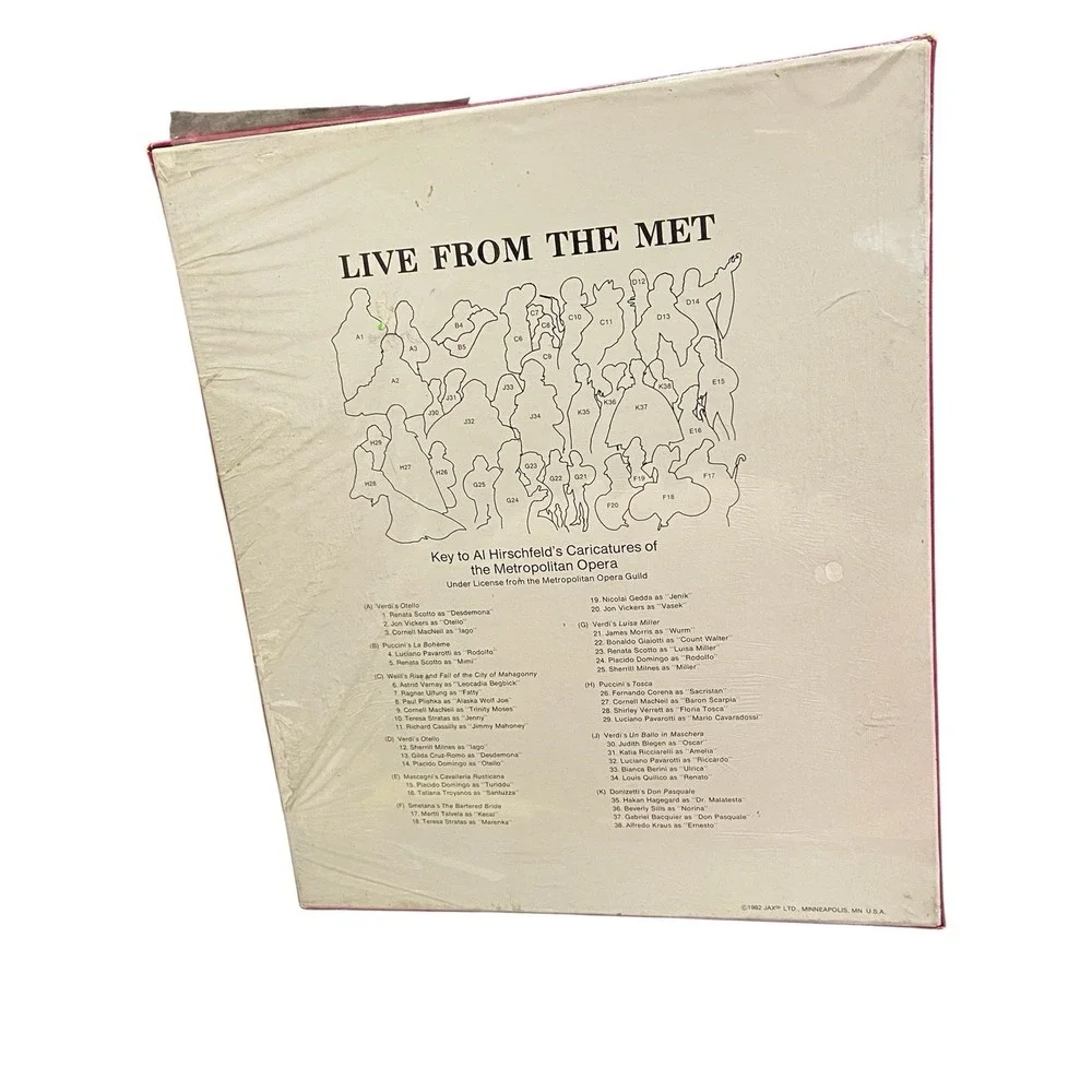 Vintage 1982 Hirschfeld Live From‎ The Met Caricatures-2 500 Piece Puzzle Sealed